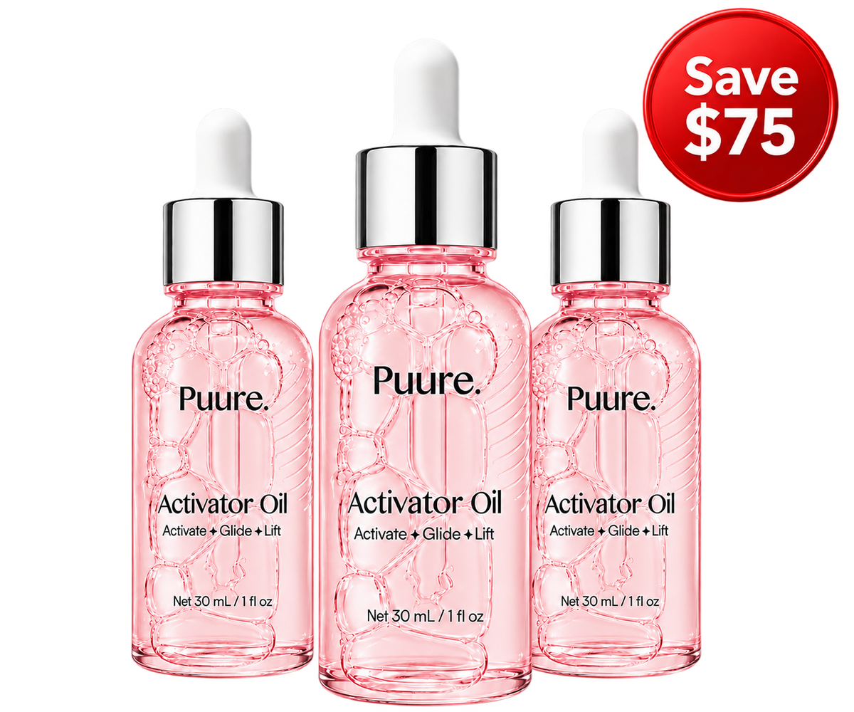 3 bottles of Puure TriRed Activator Oil